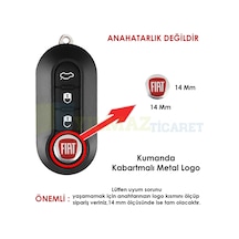 Fiat Kumanda Metal Alaşım Anahtarlık Logo Kabartmalı 3m Yüksek Kalite 14 MM Anahtarlık Değildir
