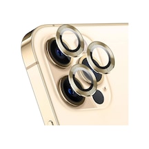 Ekran Koruyucu Apple iPhone 15 Pro İçin Tekli Kamera Lens Koruma Camı Gold iPhone 15 Pro İle Uyumlu Ekran Koruyucu - Gold Diğer