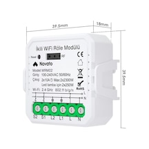 Tuya Uyumlu Akıllı Anahtar Modülü, Çift Çıkışlı, Anahtar Girişli, 2x10a - 220v Röle, Google Asi Standart