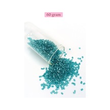 Kesme Cam Boncuk 2mm - 60 Gram - Şeffaf Turkuaz - Bnc364