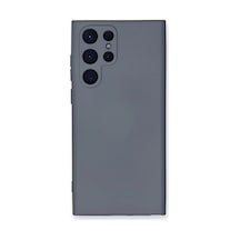 Herşeytrend Samsung Galaxy Uyumlu S24 Ultra Kılıf Nano İçi Kadife Silikon - Gri Çok Renkli Diğer