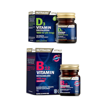 Nutraxin Vitals B12 Vitamini 1000 Mcg 60 Dilaltı Tablet + Vitamin