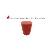 Kauçuk Tıpa, Deliksiz - 31x38.5x37mm Ns 34/35 No: 13