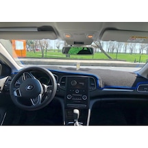 Renault Megane 4 Modellerine Uygun Torpido Koruma Halısı Siyah Kenar Renk Sarı
