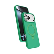 Newface Apple İphone 17 Pro Regal Magsafe Standlı Kapak - Yeşil