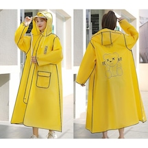 Ximistore9 Erkekler İçin Kalın Su Geçirmez Motosiklet Yağmuru Mantarı - Sarı Xl 160-170cm Yansıtıcı Tasarım İle Güvenli Süzülme Engeli