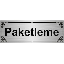 Paketleme 7x20cm Gümüş Renk Metal Yönlendirme Levhası