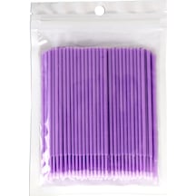 Yifomall Makyaj Temizleme Çubukları - 100 Adet, Mikro Fırça Uçlu, Kaş, Kirpik Ve Dudak Temizliği İçin, Renkli Seçenekler.