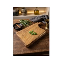 Doğrama Tahtası 20x30 Doğal Kütükten Salata, Et Tahtası Bej - 851158852 Bej