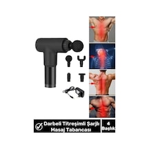 Profesyonel Mini Tasarım 4 Başlıklı Sporcu Masaj Tabancası Masaj Aleti Çok Renkli