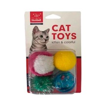 Nunbell Kedi Oyuncağı Renkli Tüylü Toplar 4'lü