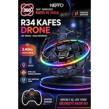 360 Korumalı Futbol Top Drone Hd Kameralı Led Işıklı Yükseklik Sabitlemeli Uzaktan Kumandalı Akıllı Drone