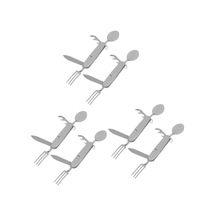 Set Açık Hava Çok Amaçlı Sofra Takımı Gümüş Takım Kamp Pişirme Takımı Çatal Bıçak Takımı Kamp Gereçleri Yemek Takımı Çatal Bıçak Takımı Servis Gereçleri Kaşık Kepçeler Kamp Malzemeleri Paslanmaz Çelik 2 Adet 3 Diğer