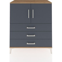 Hyperion Şifonyer 2 Raflı 3 Çekmeceli 2 Kapaklı 88x44x106 Çam... Çam