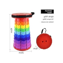 Maoyaya Açıktaşın Teleskopik Katlanır Tabure Kırmızı