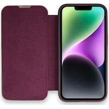 Newface Apple Uyumlu iPhone 13 Pro Kılıf Dolpin Kapaklı - Derin Mor Derin mor