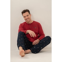 Arnetta Erkek Just Breathe Bordo Uzun Kol Pijama Takım Ar3853-s-v2 Ar3853-s-v2