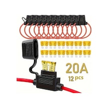 Xuweiwei 12 Parça 20amper Bakır Otomotiv Sigorta Tutucu Takımı Atc Ato Blade Tip