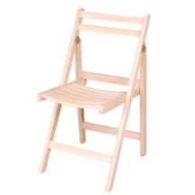 Sandalye KATLANIR Model Kayın Torna ayak Parlak Krem Ürün El Yapım