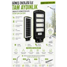 200 W Solar Sokak Armatürü Sensörlü Profesyonel Seri, Kumandalı Montaj Seti Hediyeli
