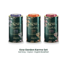 Ahmad Tea Kew Garden Karma Set Earl Grey, Ceylon Ve English Breakfast Hediyelik Çay Kutuları