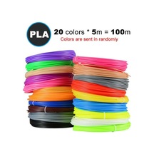 Pla Plastik 3d Kalem 3d Yazıcı Filament Baskı Malzemeleri Aksesuarları 3D Boyama Araçları 5M x 20 Renk 100 M
