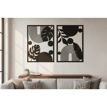 Çiçek Ve Yapraklar Metal Duvar Tablosu