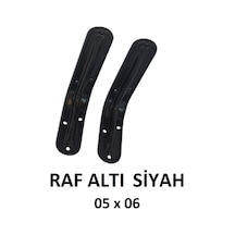 Metal Boyalı Lüx Siyah Raf Altı 5x6 - (2 Adet)
