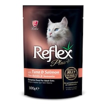 Reflex Plus Ton Balıklı ve Somonlu Jelly Pouch Yetişkin Kedi Yaş Maması 100 G