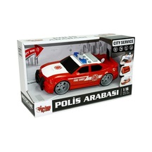 Vardem 1:16 Sürtmeli Sesli Işıklı Polis Arabası Wy620a B C Kırmızı Vardem 1:16 Sürtmeli Sesli Işıklı Polis Arabası Wy620a B C Kırmızı