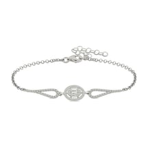 925 Ayar Gümüş Rodyum Oval Baget Bileklik
