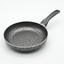Desert 20 Cm Maxi Tava - İç-dış Gri Siyah Magma Efektli Yapışmaz Kaplamalı Çizilmelere Karşı Dirençli Omlet Ve Krep Tavası
