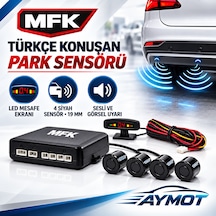 Mfk Universal Türkçe Konuşan Led Ekranlı Siyah Park Sensörü 19 Mm