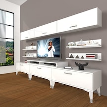 Decoraktiv Ekoflex 8y Slm Silver Tv Ünitesi Tv Sehpası Beyaz