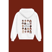 Tarzsokak Unisex Beyaz The Office Sırt Baskılı Sweatshirt