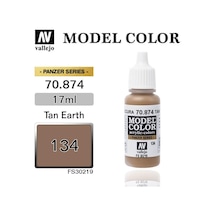 Vallejo 70874 18 Ml. 134 Tan Earth-matt, Model Color Serisi Model Boyası-31660