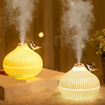 Led Işıklı Şık Tasarımlı Mini Hava Nemlendirici & Difüzör Gece Lambalı Aromaterapi Buhar Makinesi Çok Renkli