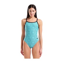 Arena Allover Swimsuit Challenge Back Kadın Mavi Yüzücü Mayo 011886850