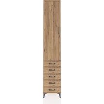 Hyperion Dolap 2 Raflı 5 Çekmeceli Tek Askılı 44x44x243 Çam-çam Çam