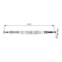 Bosch 1987477968 Fren Teli Sağ 1511 Mm