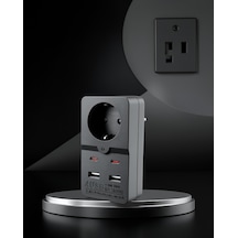 Akım Korumalı Priz 2500w Usb Type C Destekli Uczzz3438priz-4 0