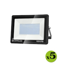 100w 9000 Lümen 6500k Beyaz Işık Led Projektör-5 Adet