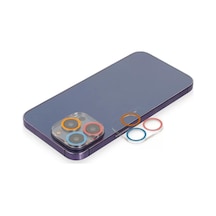 Newface Apple İphone 13 Pro Renkli Kamera Lens Koruma Cam - Pembe-mavi