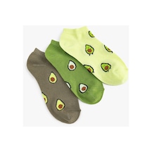 Koton Avokado Desenli Çorap Seti 3'lü Çok Renkli Multıcolor 4sak80240aa 4SAK80240AAMIX