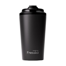 Made By Fressko Grande Boy Paslanmaz Çelik Çift Duvar Yeniden Kullanılabilir Kahve Bardağı, Termos, Yalıtımlı Termal Kupa, 475 Ml Coal - Siyah