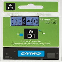 Dymo D1 Şerit Standart 12 Mmx7 Mt Mavi Üzerine Siyah 45016 Diğer