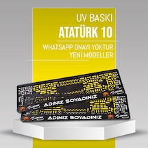 Atatürk 10 Plakalık, 2 Adet Premium Uv Baskı, Plakalıkhane
