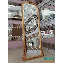 Matmazel Model Varaklı Ayaklı Boy Aynası Altın