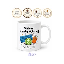 Sistemi Kapatıp Açtın Mı Diyen Bilgi İşlemci It Destek Ekibi Hediye Kupa Bardak Beyaz / Çok Renkli