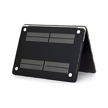Macbook Air 13 İnç Kılıf Uyumlu A1369 A1466 Sert Kapak Mermer Desenli İnce Hafif Darbe Emici Tpu Koruyucu Siyah